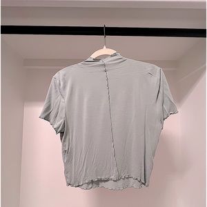 Light Green Turtle Neck Short Sleeve Top - H&M